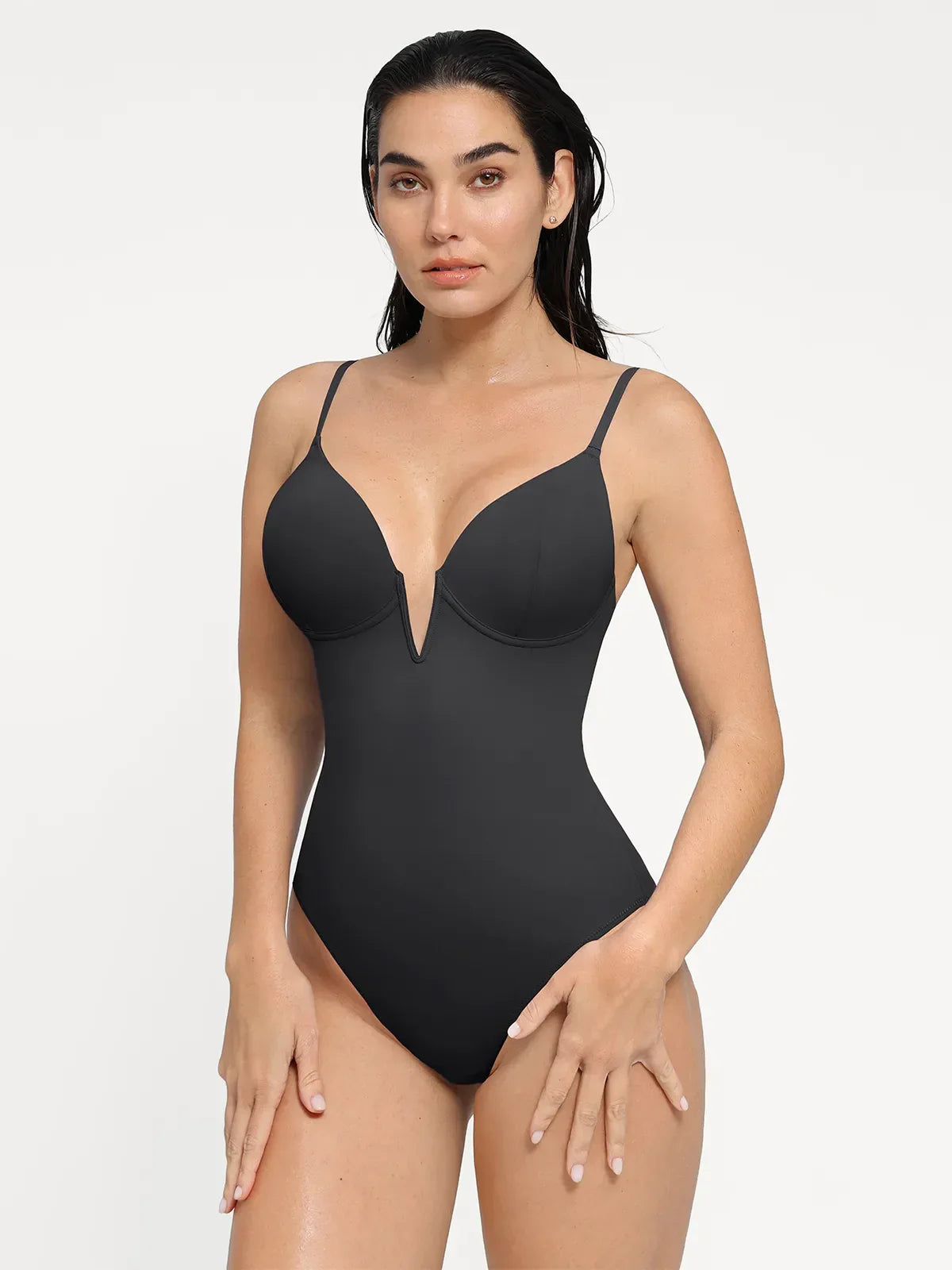 Shapewear Plunging V Slimming One-Piece Swimsuit