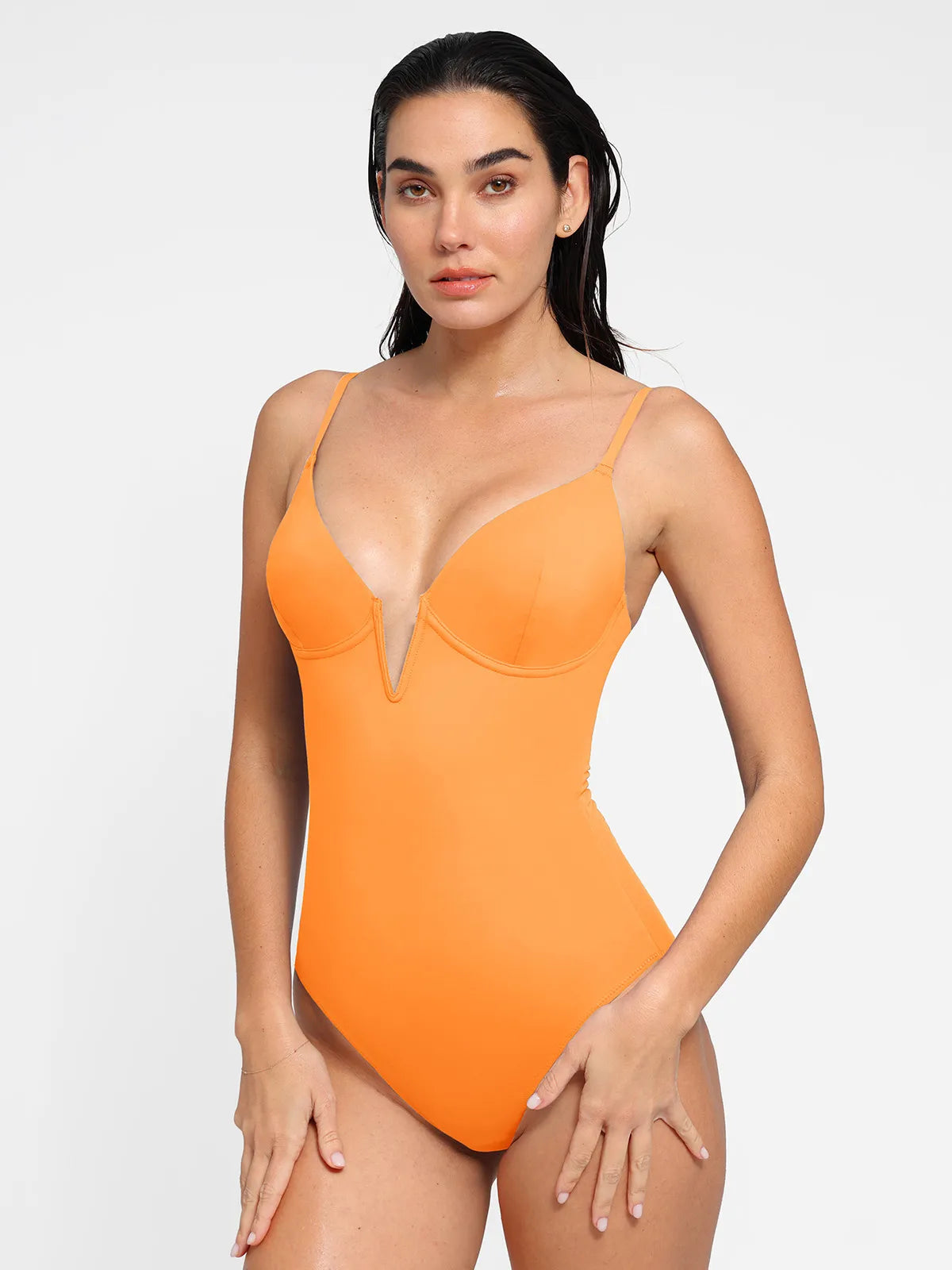 Shapewear Plunging V Slimming One-Piece Swimsuit