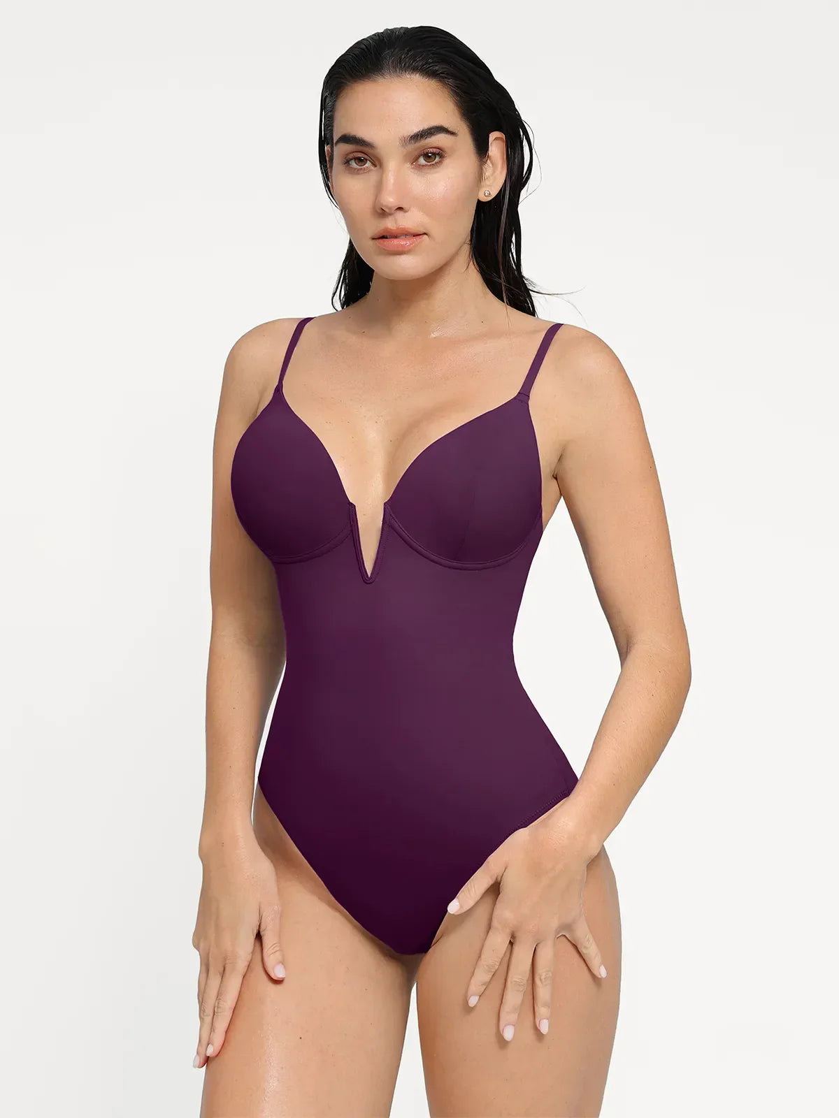 Shapewear Plunging V Slimming One-Piece Swimsuit