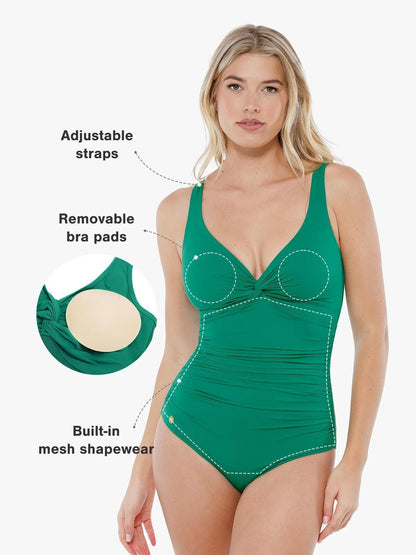 Shapewear Solid Sculpting One-Piece Swimsuit