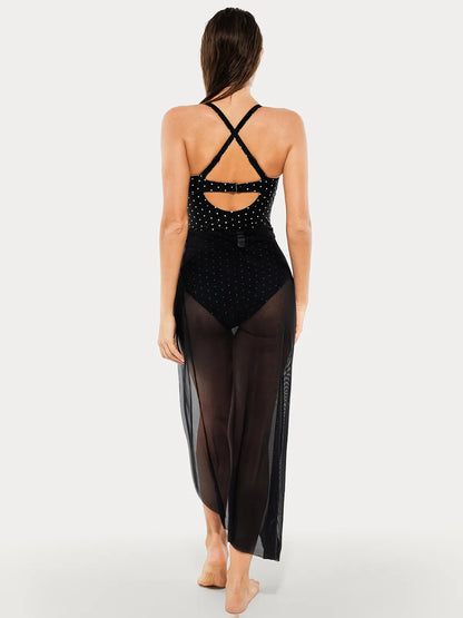 Twist & Shirred Sculpting One-Piece with Removable Straps